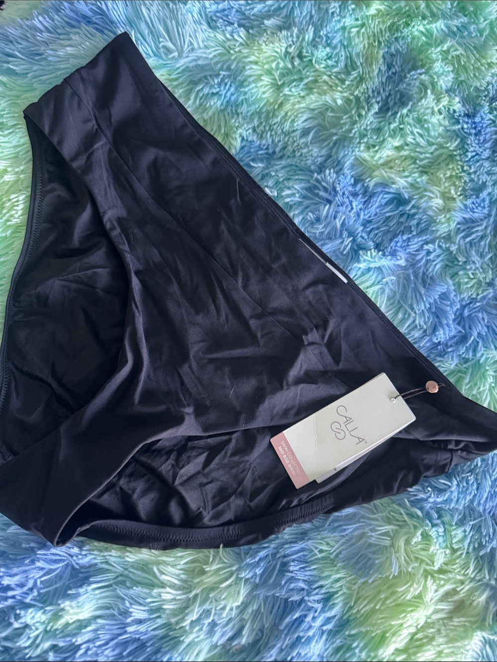 CALIA by Carrie Underwood Black Mod Rise Bikini Bottoms